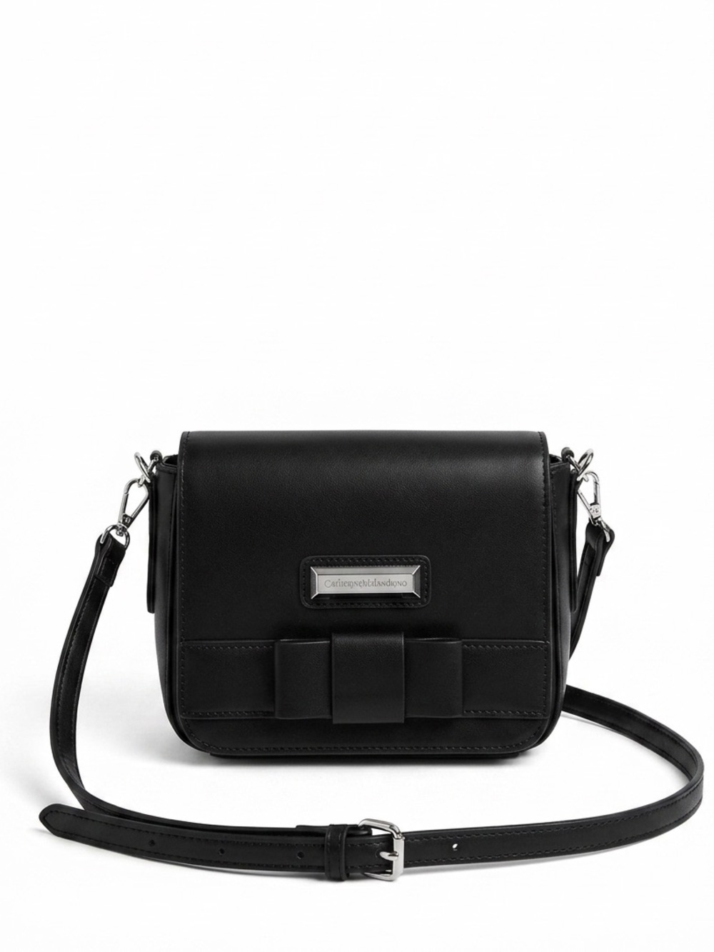 Catherine Malandrino Black Crossbody Bag with Bow Detailing - Like New